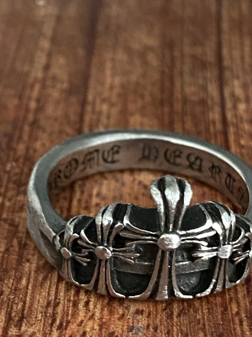 Chrome hearts 2016 925 silver triple cross ring
